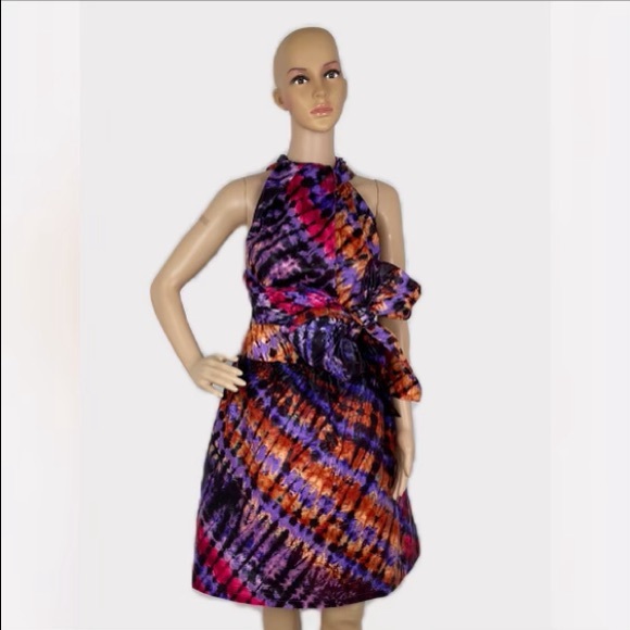 African Print Ankara Fabric Infinity Midi Dress - Picture 12 of 12